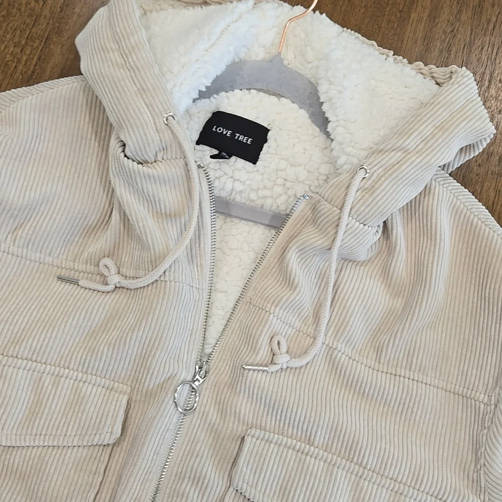 Love Tree Cropped Corduroy Sherpa Jacket - Picture 11 of 11